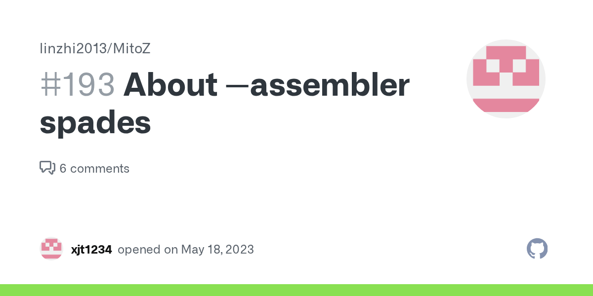 About assembler spades · Issue 193 · linzhi2013/MitoZ · GitHub