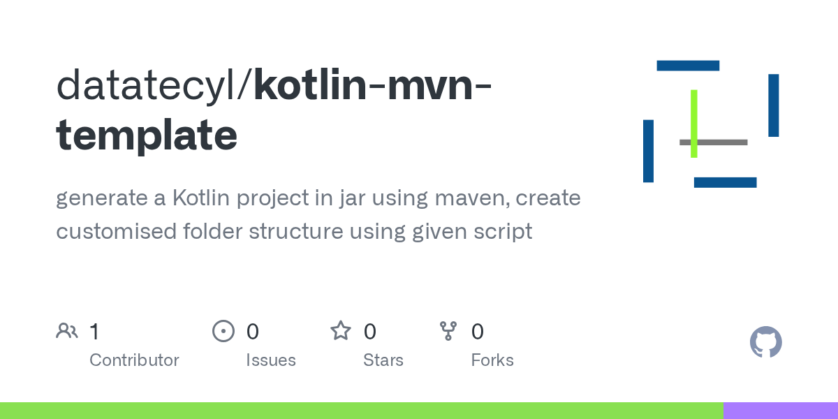 GitHub datatecyl/kotlinmvntemplate generate a Kotlin project in