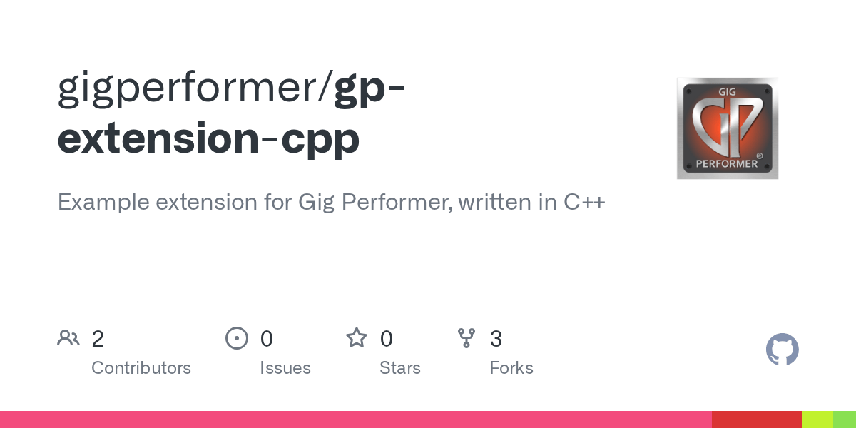 GitHub gigperformer/gpextensioncpp Example extension for Gig