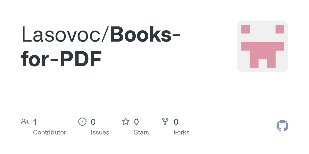GitHub Lasovoc/BooksforPDF