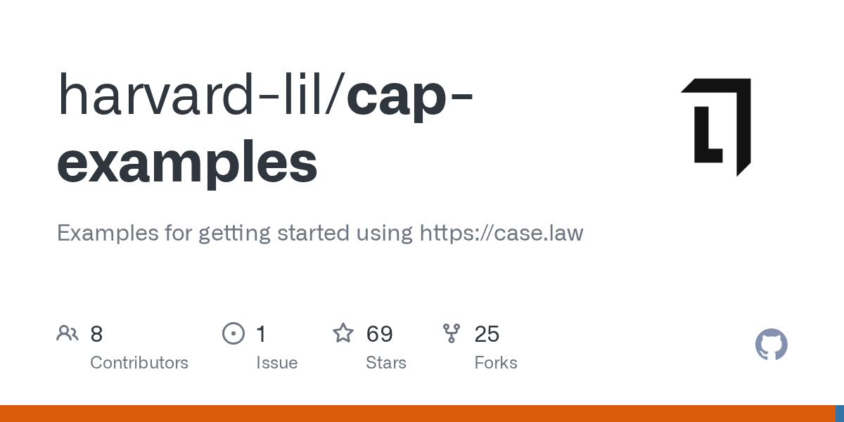 GitHub harvardlil/capexamples Examples for getting started using