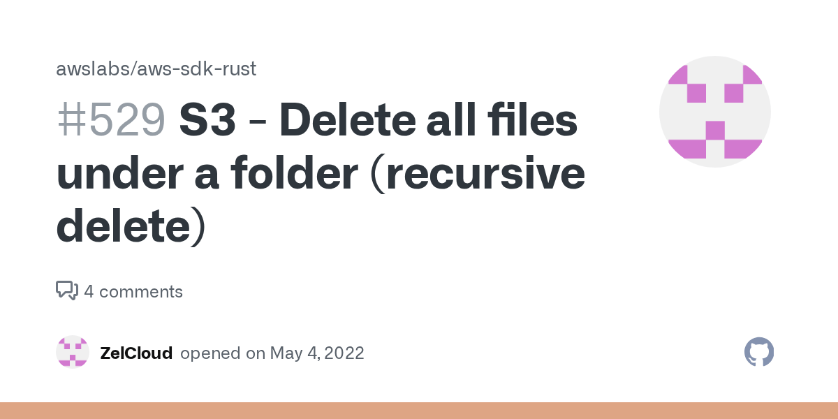 S3 Delete all files under a folder (recursive delete) · Issue 529