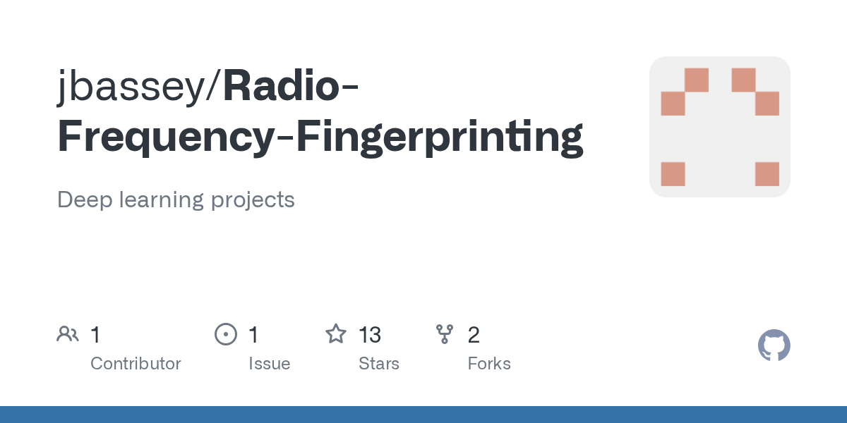 GitHub jbassey/RadioFrequencyFingerprinting Deep learning projects