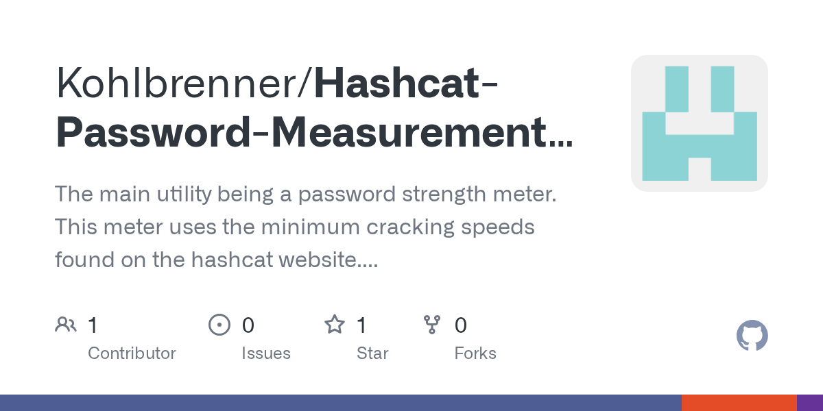 GitHub Kohlbrenner/HashcatPasswordMeasurementtool The main