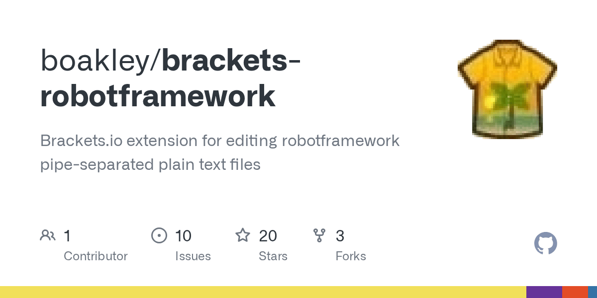 GitHub boakley/bracketsrobotframework Brackets.io extension for