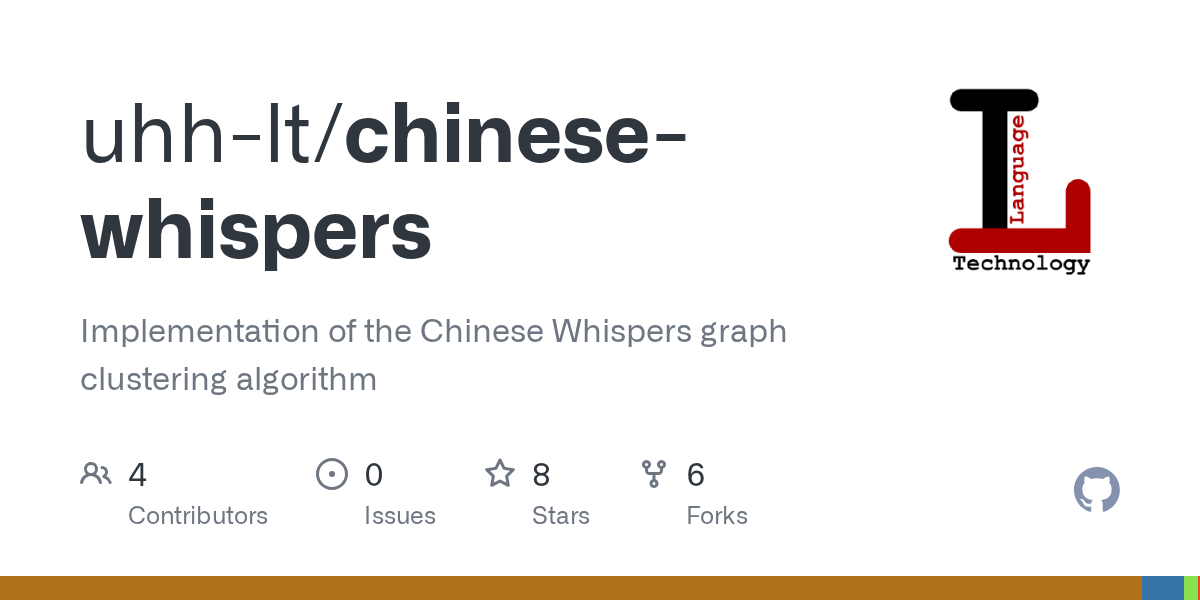 GitHub uhhlt/chinesewhispers Implementation of the Chinese