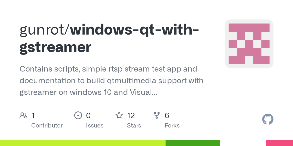 GitHub gunrot/windowsqtwithgstreamer Contains scripts, simple