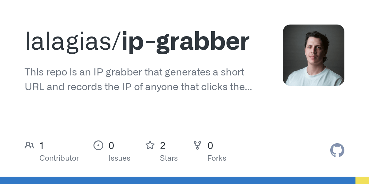 GitHub lalagias/ipgrabber This repo is an IP grabber that generates