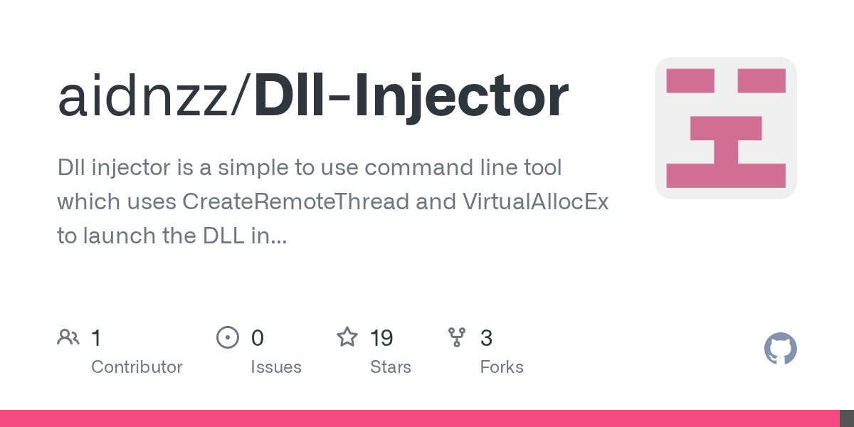 GitHub aidnzz/DllInjector Dll injector is a simple to use command