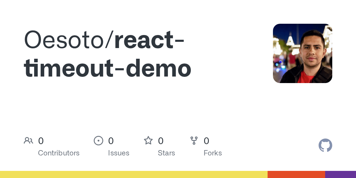 GitHub Oesoto/reacttimeoutdemo