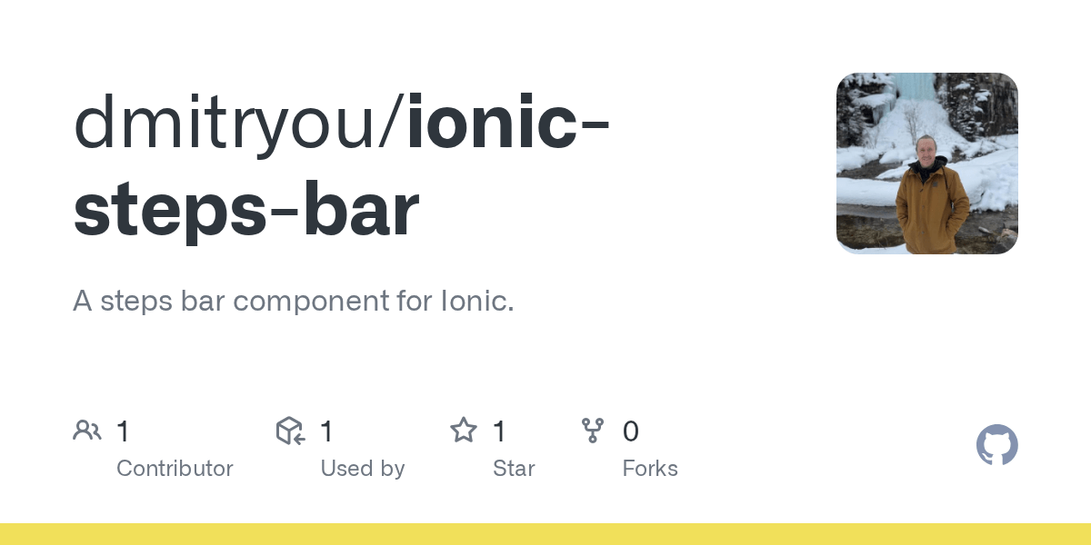 GitHub dmitryou/ionicstepsbar A steps bar component for Ionic.