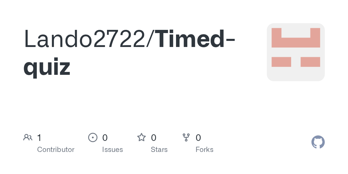 GitHub Lando2722/Timedquiz