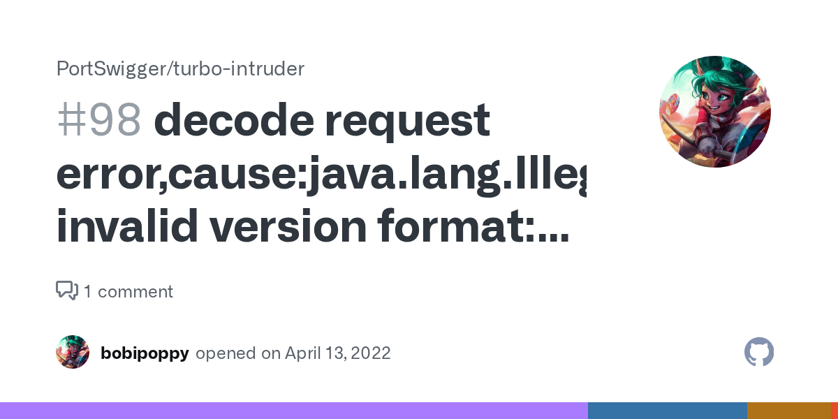 decode request error,causejava.lang.IllegalArgumentException invalid