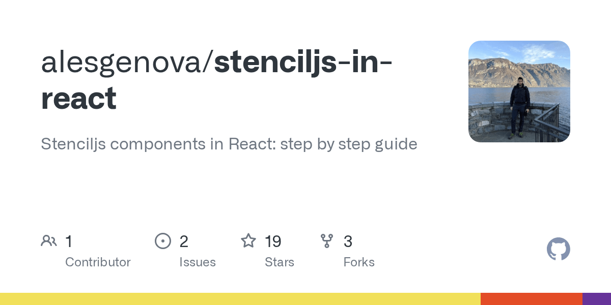 GitHub alesgenova/stenciljsinreact Stenciljs components in React