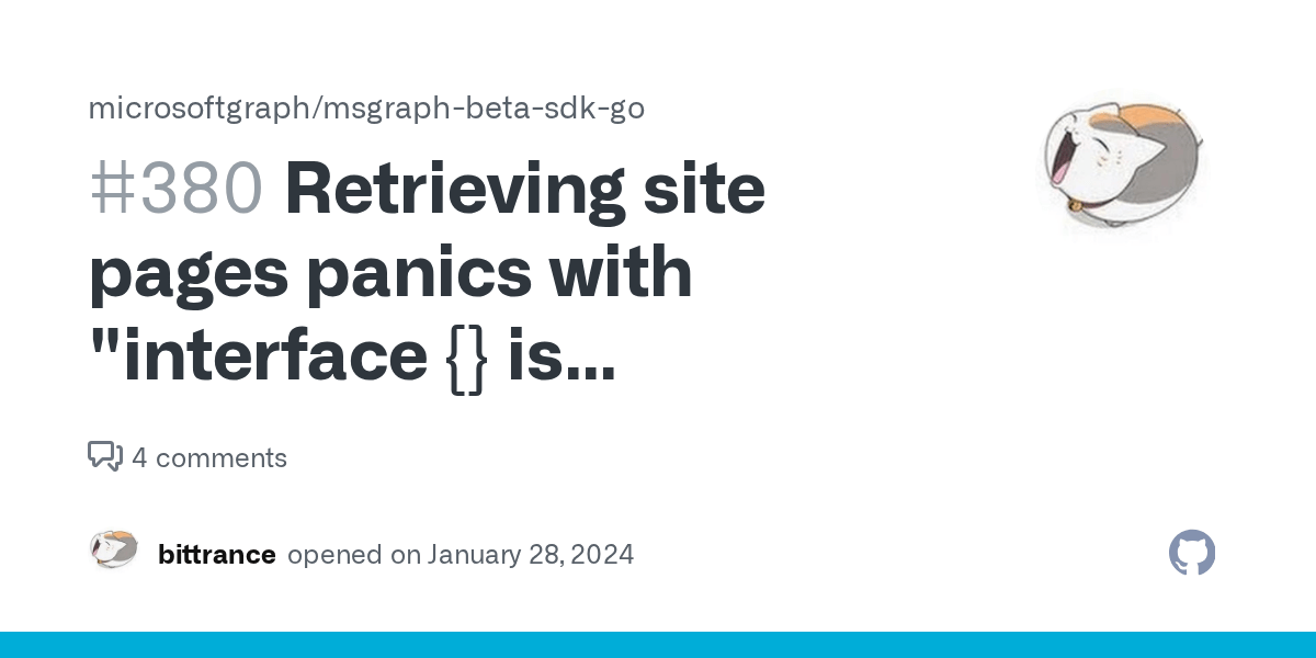 Retrieving site pages panics with "interface {} is *models.ListItem, not *models.SitePage