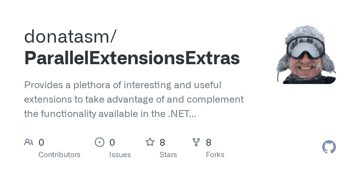 GitHub donatasm/ParallelExtensionsExtras Provides a plethora of