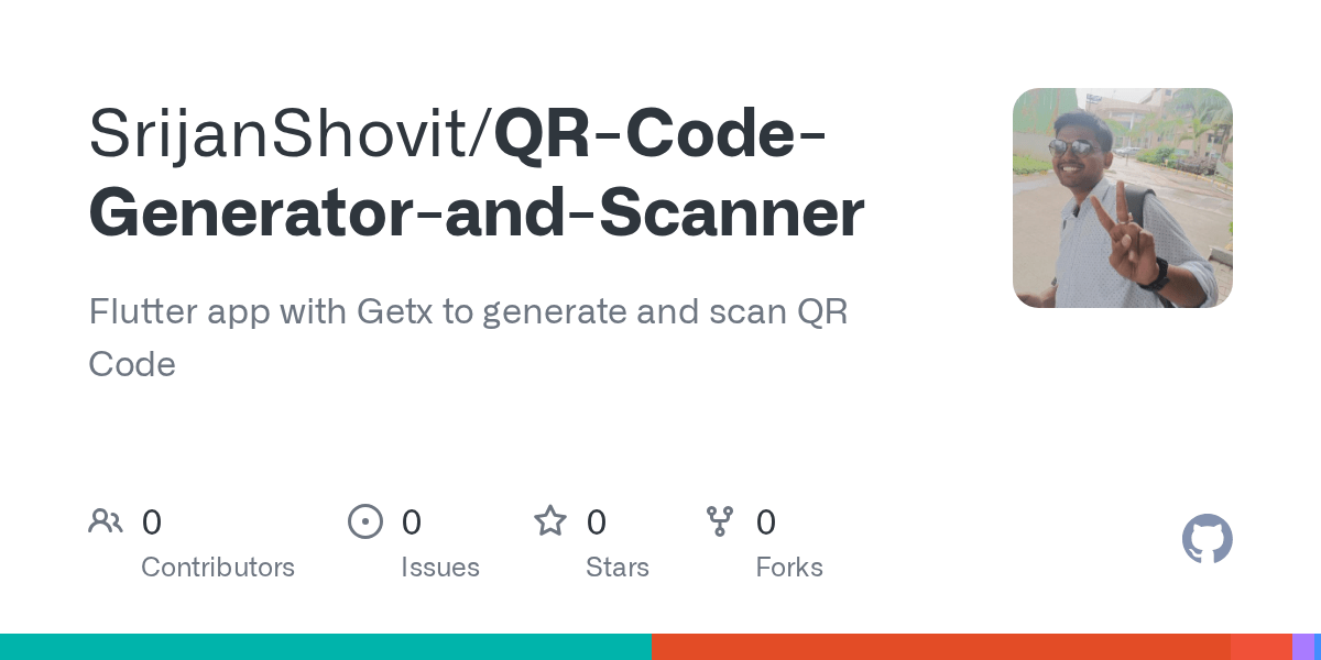 GitHub SrijanShovit/QRCodeGeneratorandScanner Flutter app with