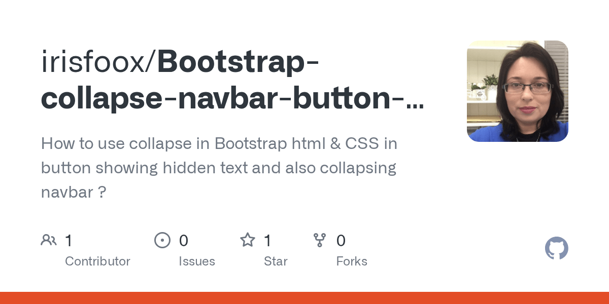 GitHub irisfoox/Bootstrapcollapsenavbarbuttoncarousel How to use collapse in Bootstrap