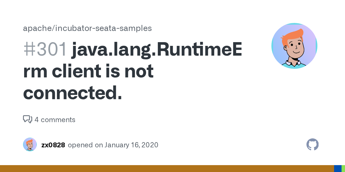java.lang.RuntimeException rm client is not connected. · Issue 301