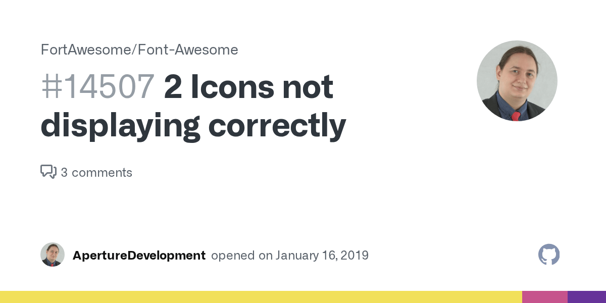 2 Icons not displaying correctly · Issue 14507
