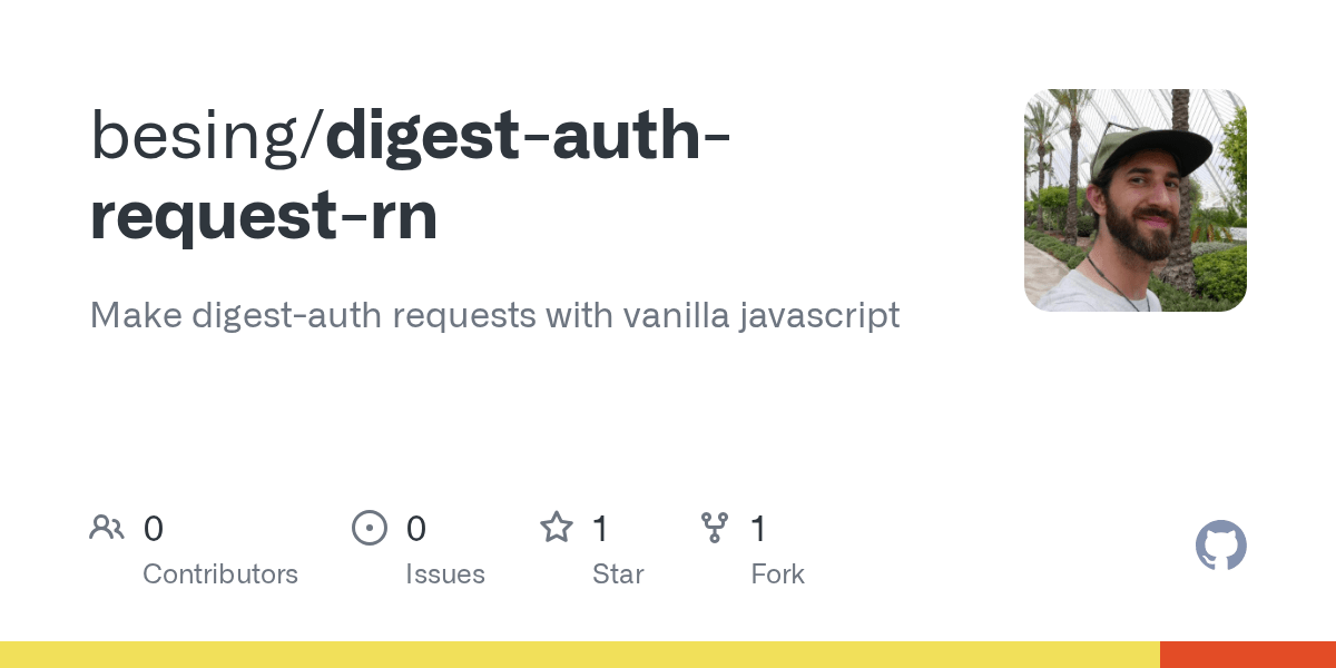 GitHub besing/digestauthrequestrn Make digestauth requests with