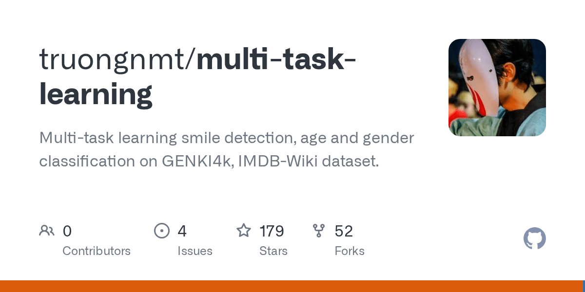 GitHub truongnmt/multitasklearning Multitask learning smile