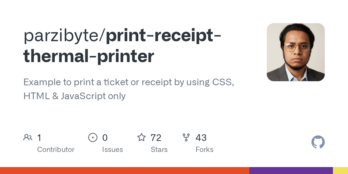 GitHub parzibyte/printreceiptthermalprinter Example to print a