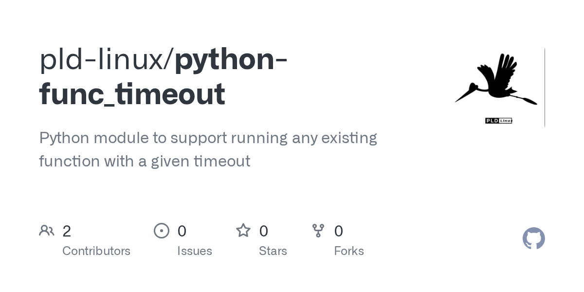 GitHub pldlinux/pythonfunc_timeout Python module to support