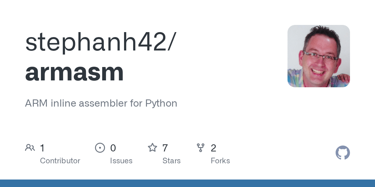 GitHub stephanh42/armasm ARM inline assembler for Python