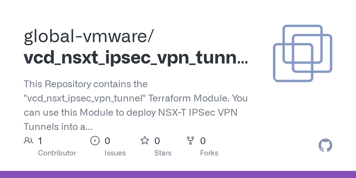 GitHub globalvmware/vcd_nsxt_ipsec_vpn_tunnel This Repository