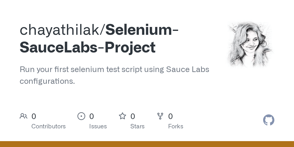 GitHub chayathilak/SeleniumSauceLabsProject Run your first