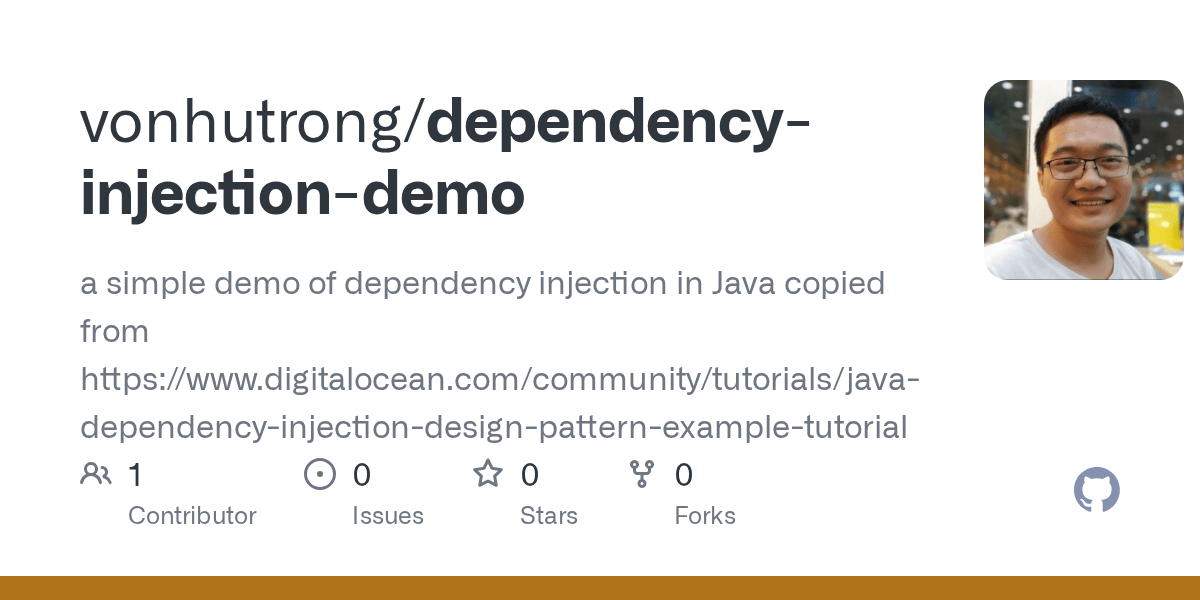 GitHub vonhutrong/dependencyinjectiondemo a simple demo of