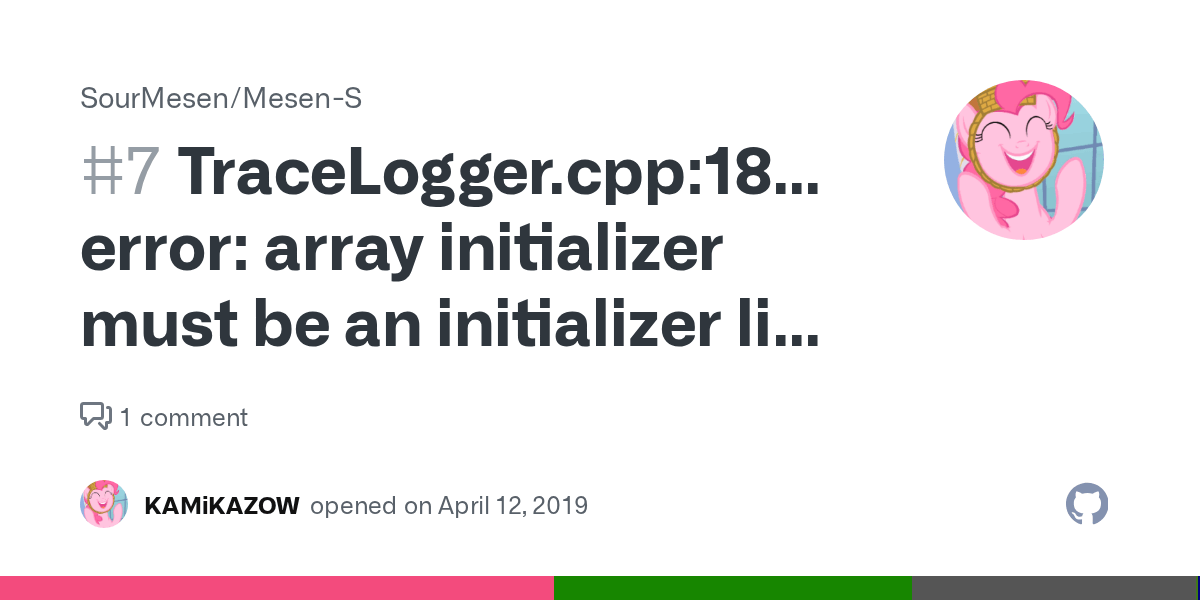 TraceLogger.cpp18117 error array initializer must be an initializer