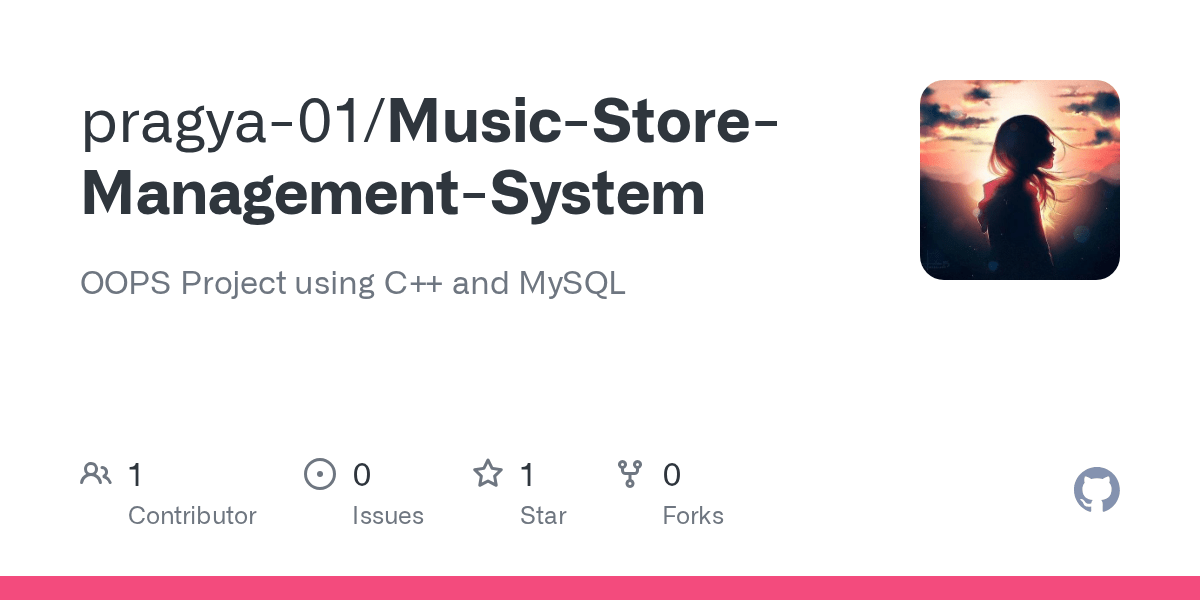 GitHub pragya01/MusicStoreManagementSystem OOPS Project using