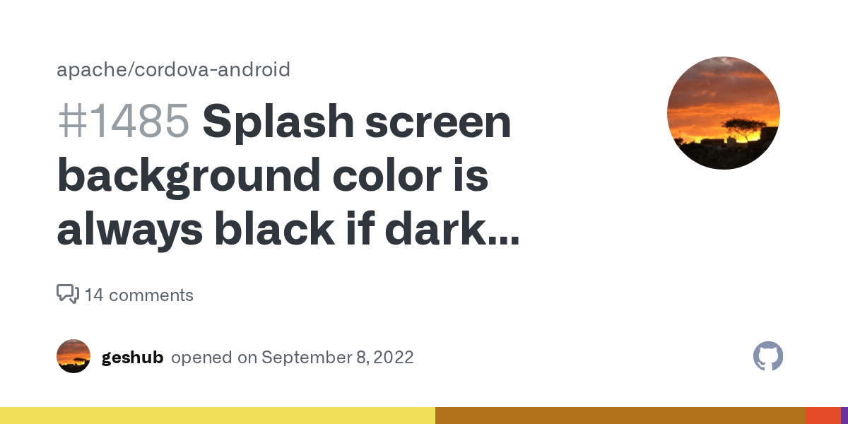 Splash screen background color is always black if dark mode is on