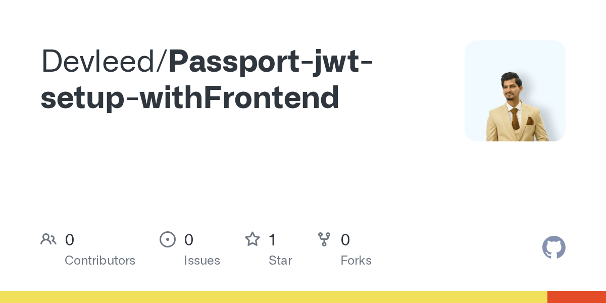 GitHub Devleed/PassportjwtsetupwithFrontend