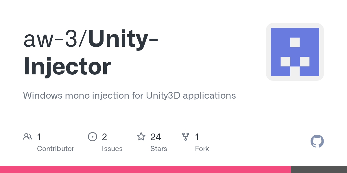 GitHub aw3/UnityInjector Windows mono injection for Unity3D