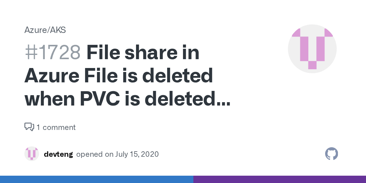 File share in Azure File is deleted when PVC is deleted even when