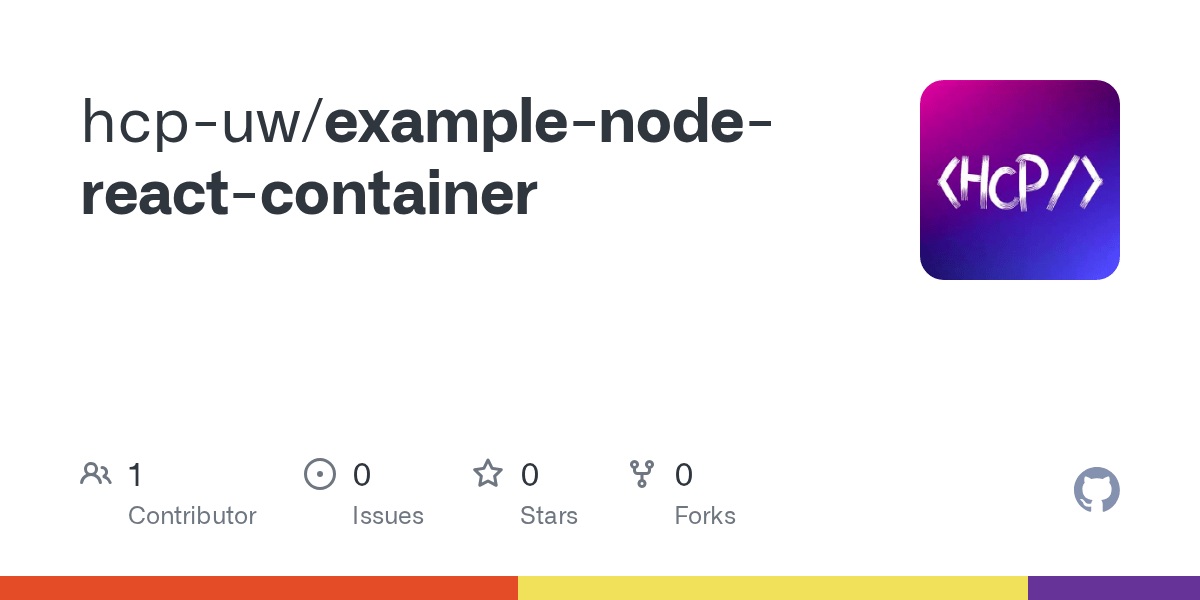 GitHub hcpuw/examplenodereactcontainer