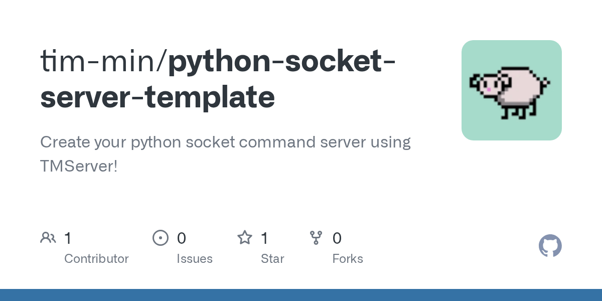 GitHub timmin/pythonsocketservertemplate Create your python