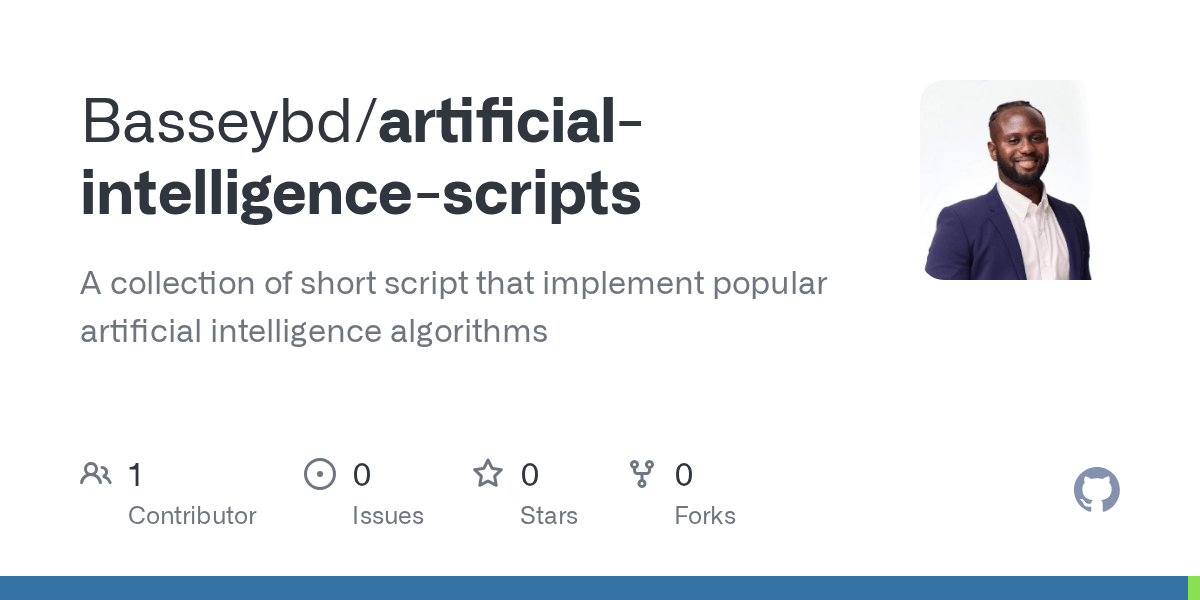 GitHub Basseybd/artificialintelligencescripts A collection of