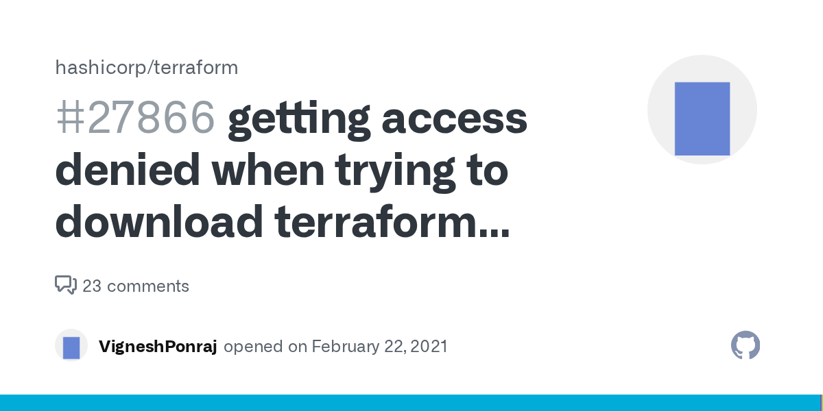 getting access denied when trying to download terraform installer