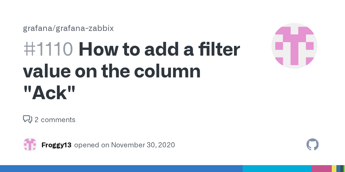 How to add a filter value on the column "Ack" · Issue 1110 · grafana