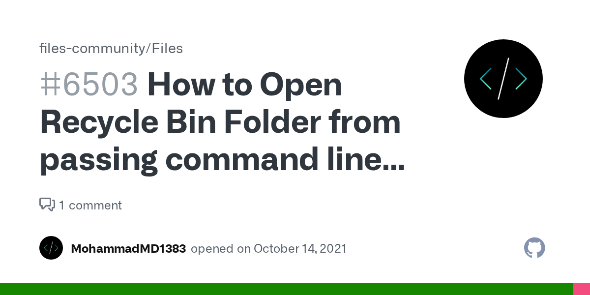 How to Open Recycle Bin Folder from passing command line options to
