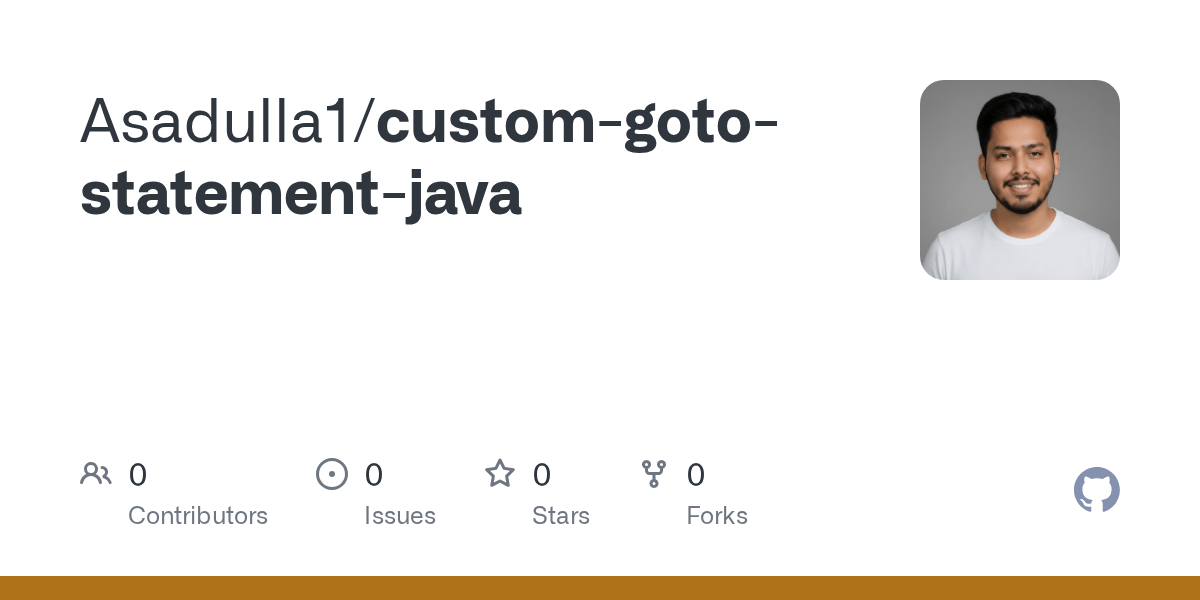 GitHub Asadulla1/customgotostatementjava