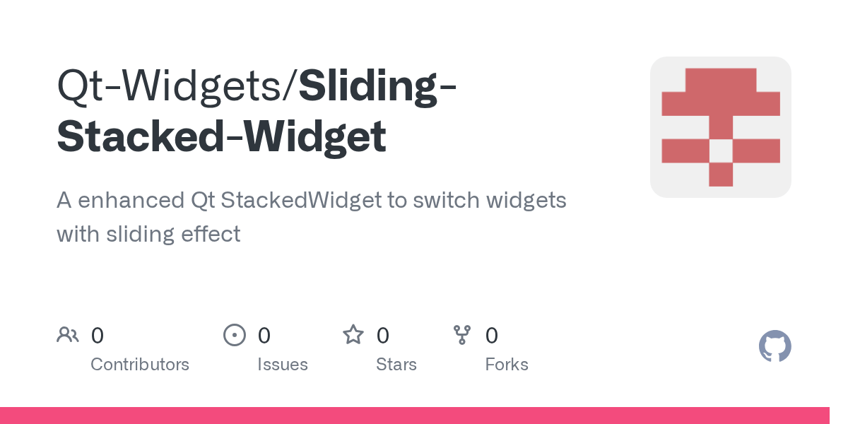 GitHub QtWidgets/SlidingStackedWidget A enhanced Qt StackedWidget