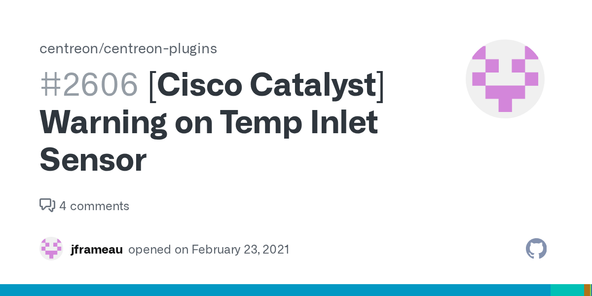 [Cisco Catalyst] Warning on Temp Inlet Sensor · Issue 2606 · centreon