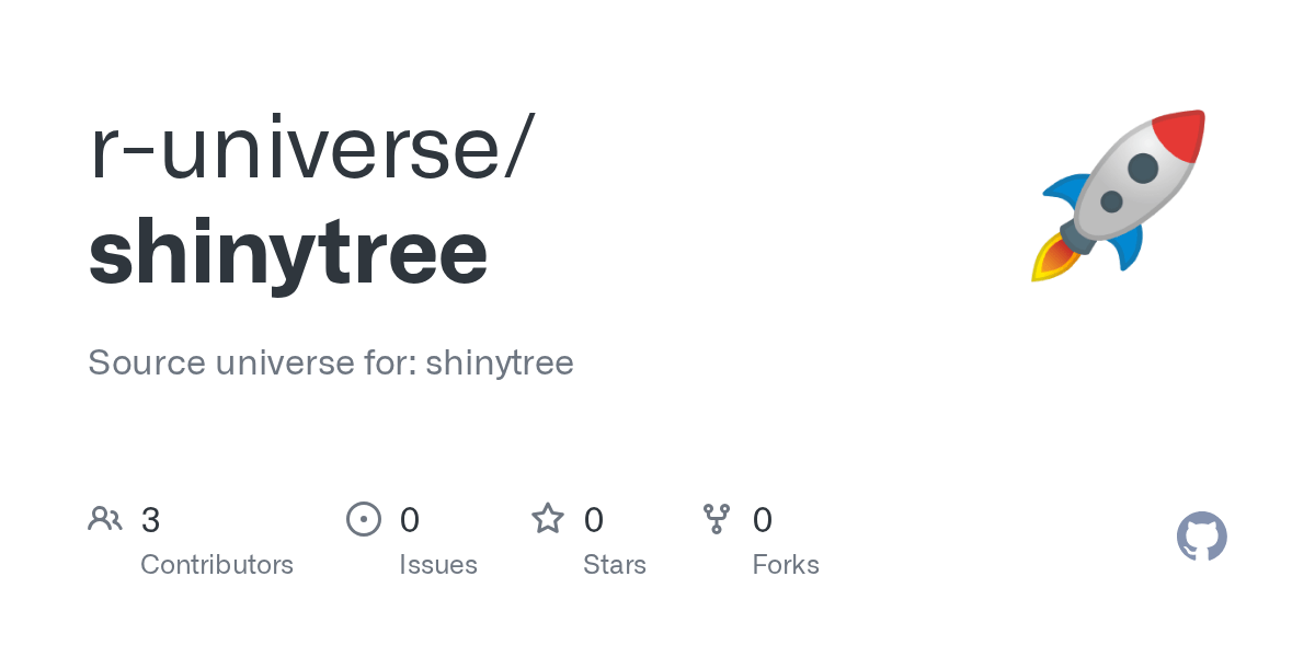 GitHub runiverse/shinytree Source universe for shinytree