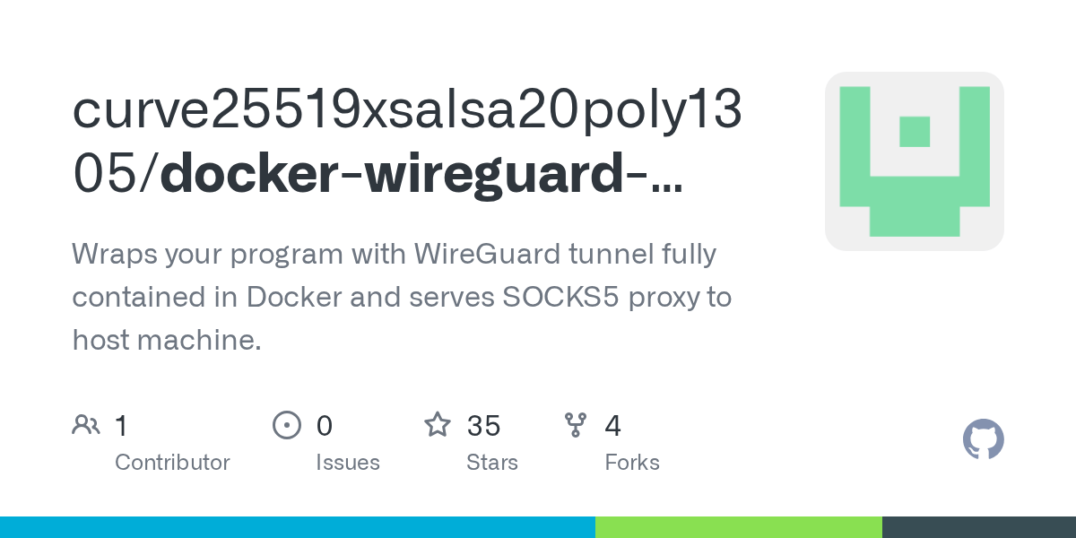 GitHub curve25519xsalsa20poly1305/dockerwireguardsocks5 Wraps your