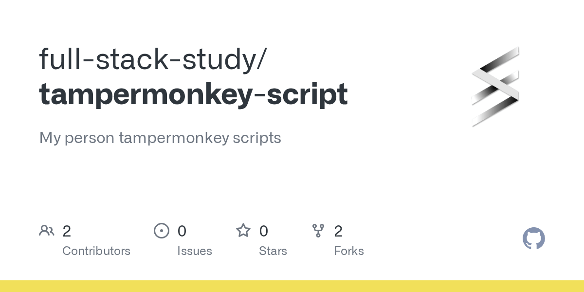 GitHub fullstackstudy/tampermonkeyscript My person tampermonkey